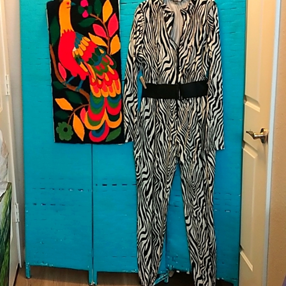 Animal Print Jumpsuit 1X